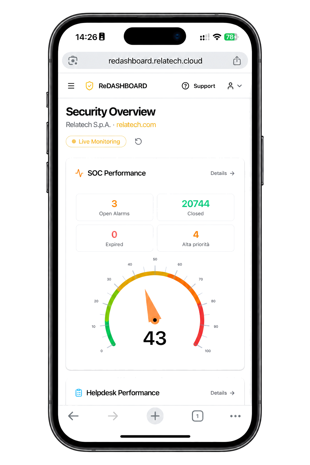 Dashboard APEX Mobile